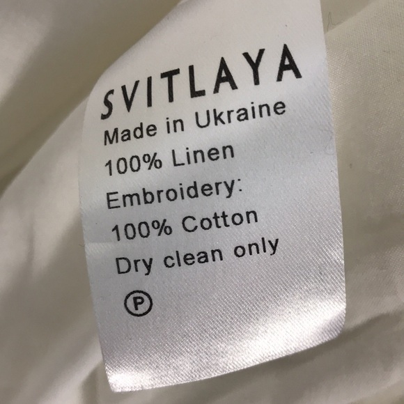 NWOT SVITLAYA Diamond Wrap Dress With Embroidery - Picture 11 of 14